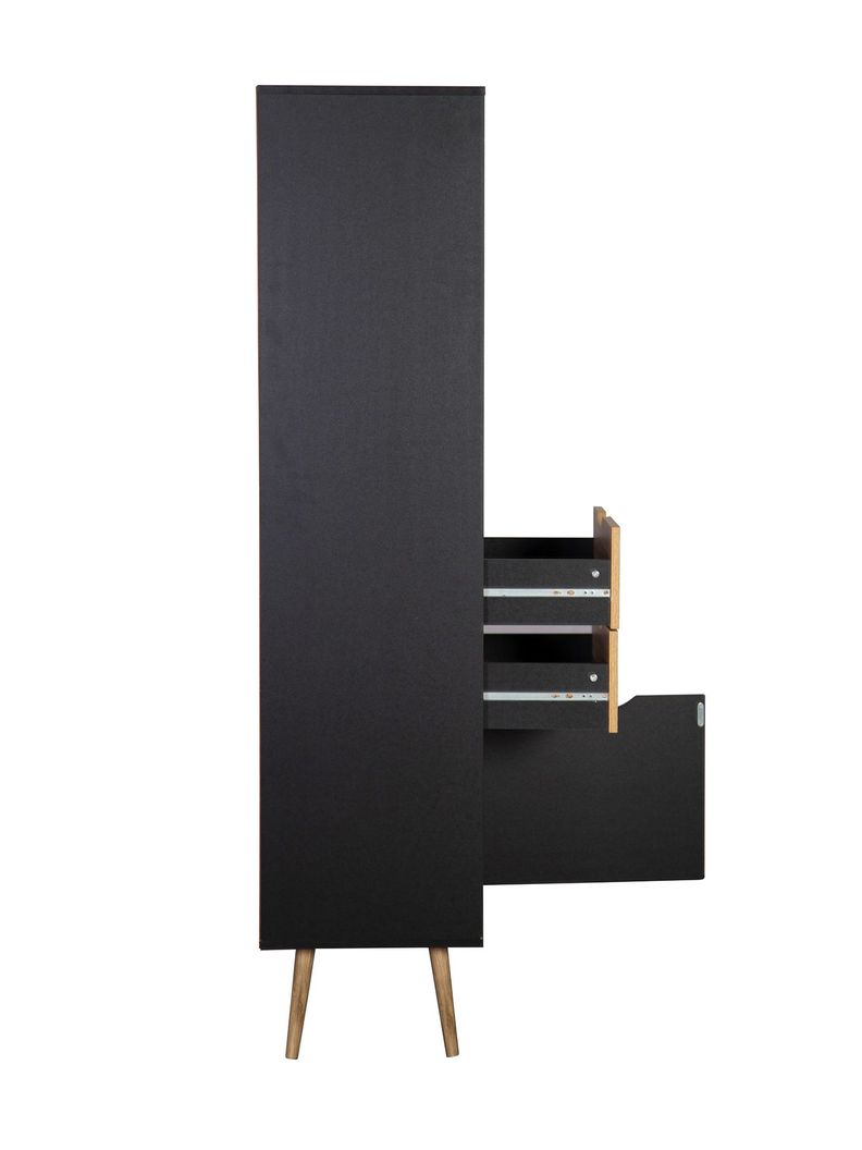 Estante Librero Top Living Gotemburgo Black Nórdico con Cajones-8