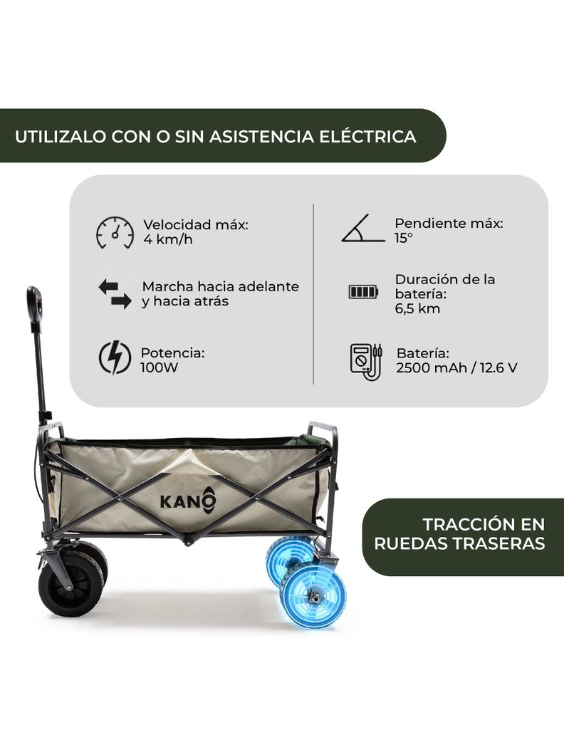 Carro Eléctrico Kano Turbo Wagon Plegable Para Camping-1