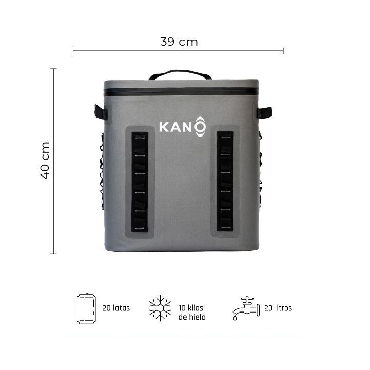 Cooler Mochila Térmica de Aislamiento Grey 20L Kano-1