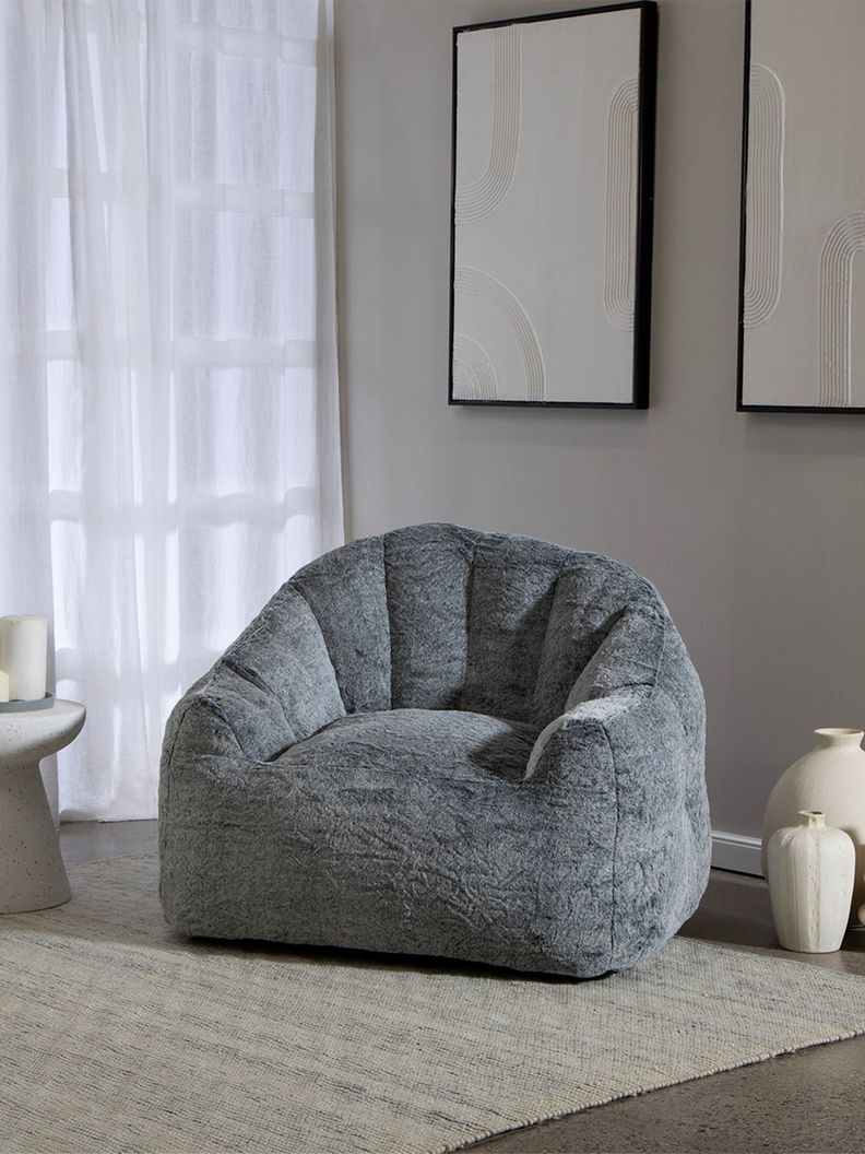 Sillón Pouf / Puff Relan Zilo de Sherpa con Relleno-2
