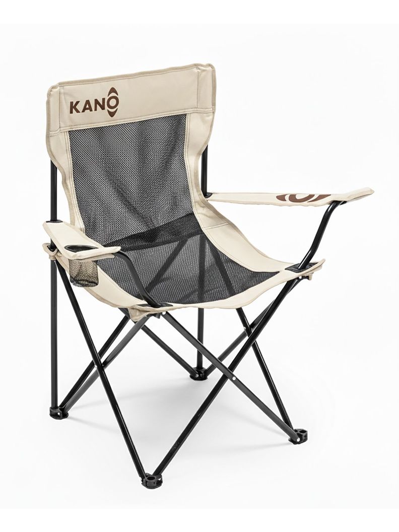 Silla Plegable Para Camping Kano Licanray Respirable Liviana Crema