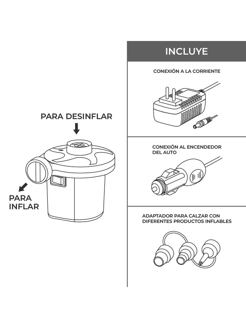 Inflador Bombín Eléctrico Kano 12v/220vPara Auto y Pared-3
