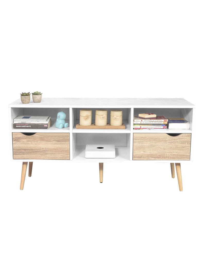 Rack de TV Top Living Bolonia con Cajones 117cm Nórdico-8