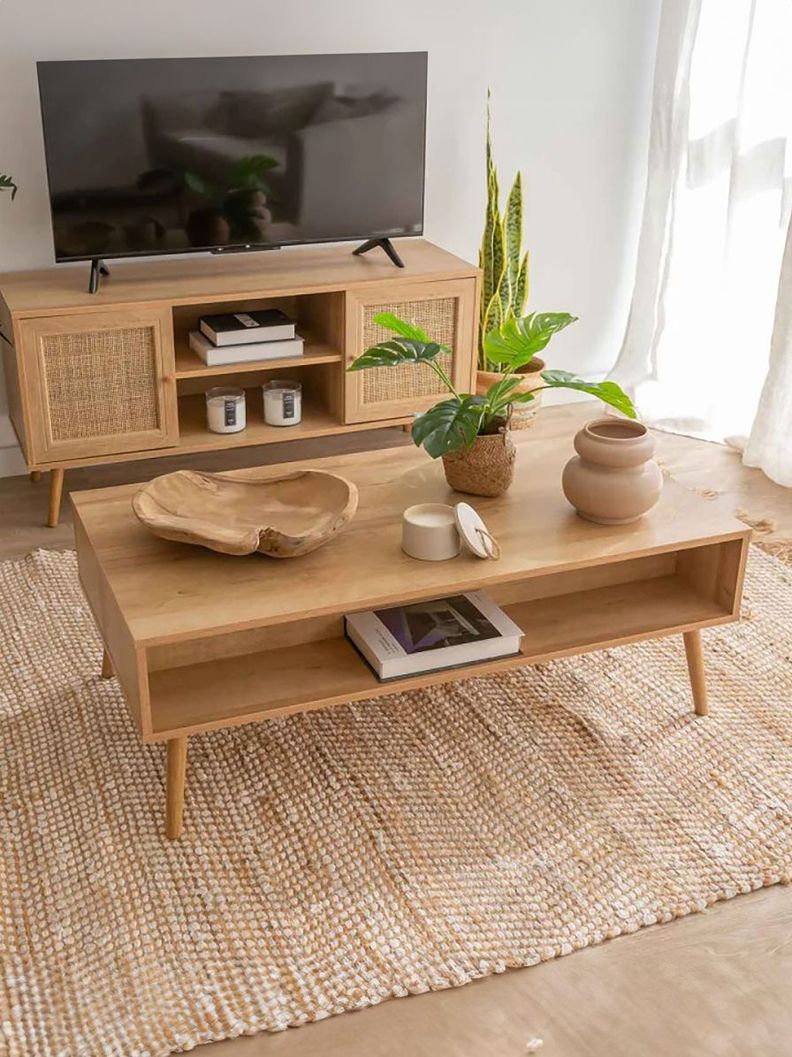 Mesa de Centro con Cajón Top Living Manila Rattan Lateral-1
