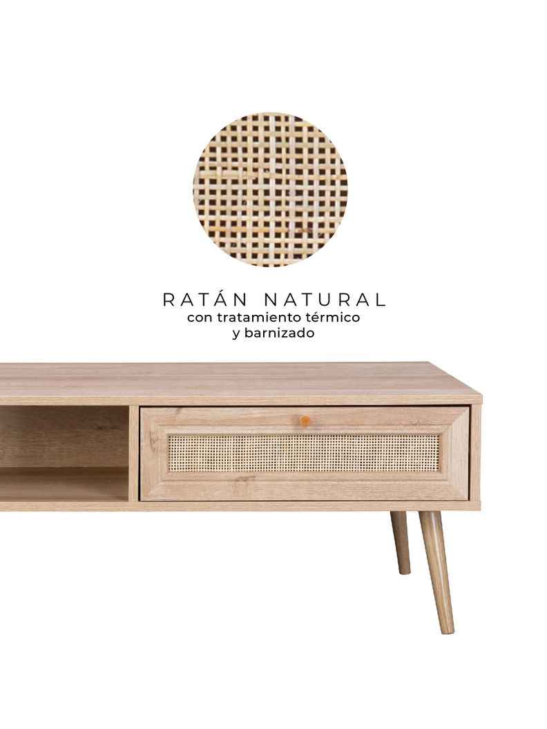 Mesa de Centro con Cajón Top Living Manila Rattan Lateral-4