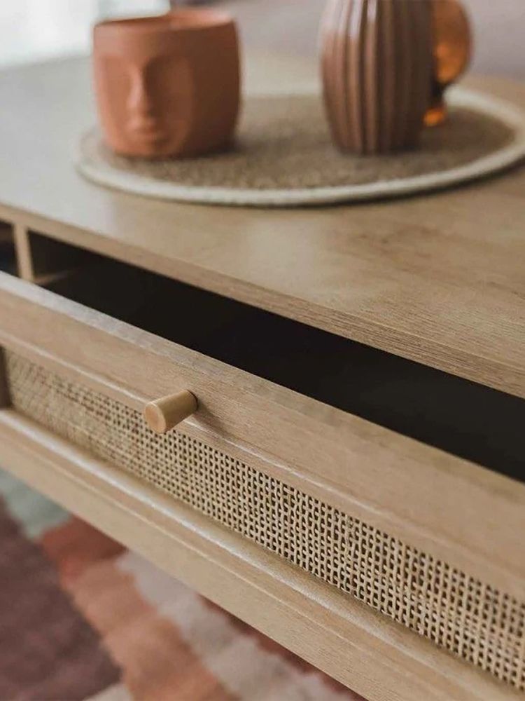 Mesa de Centro con Cajón Top Living Manila Rattan Lateral-7