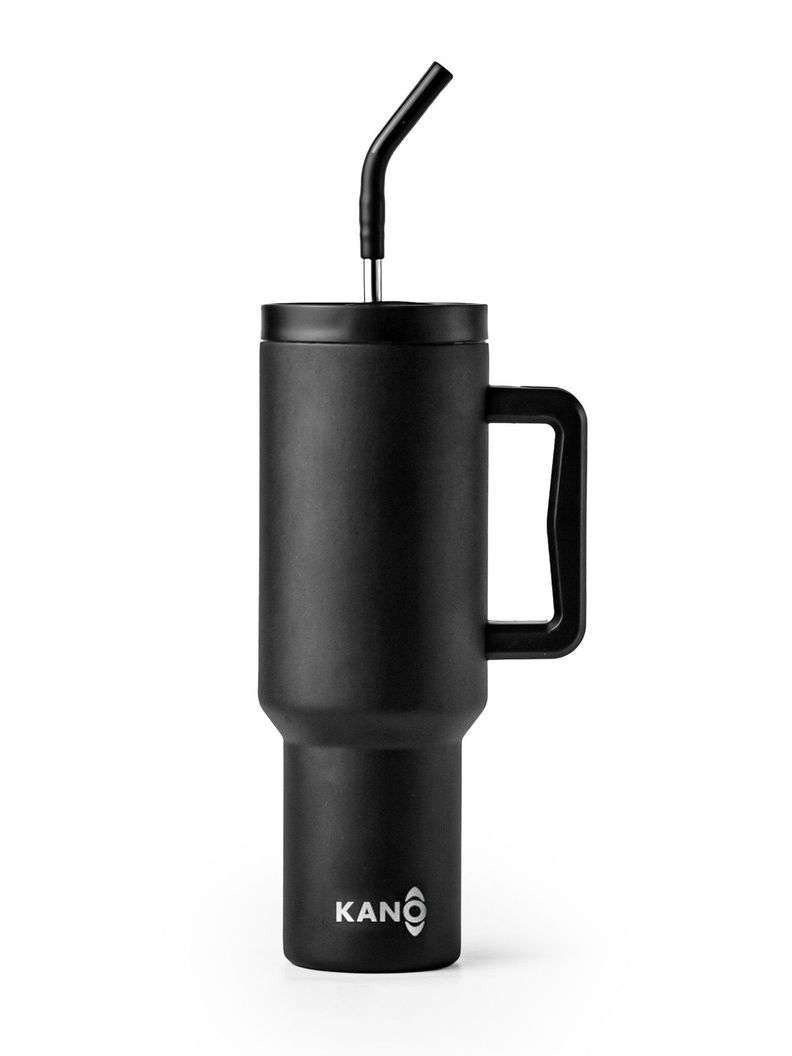 Mug Vaso Térmico Quencher 1,2lts con Bombilla Negro-0