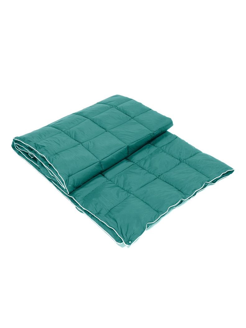 Manta Térmica Camping Kano con Botones Tipo Poncho Verde-0