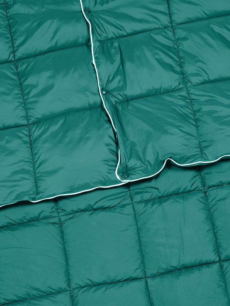 Manta Térmica Camping Kano con Botones Tipo Poncho Verde-7