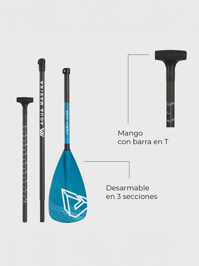Remo SUP Stand Up Paddle Carbon Guide Aqua Marina-4