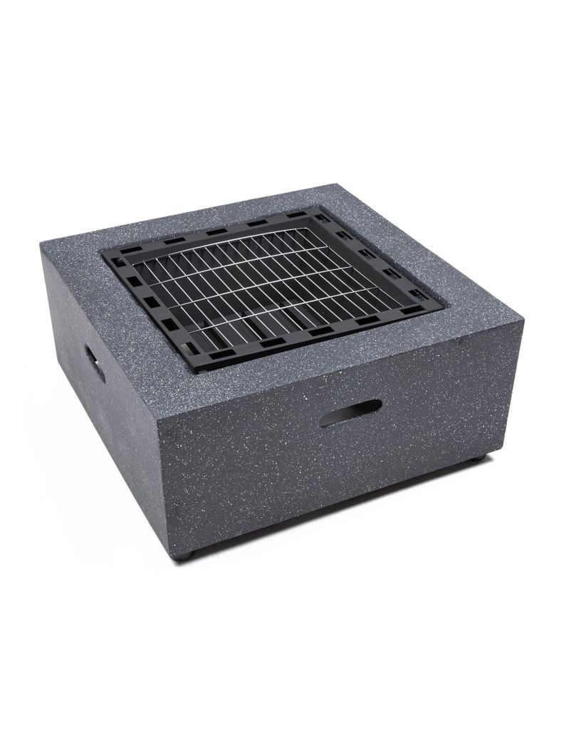 Fogón a Carbón Relan Stone Brasero y Parrilla Simil Piedra-6