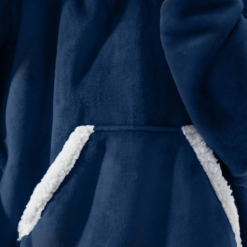 Manta Poncho Sherpa / Poncho Relan Azul-2