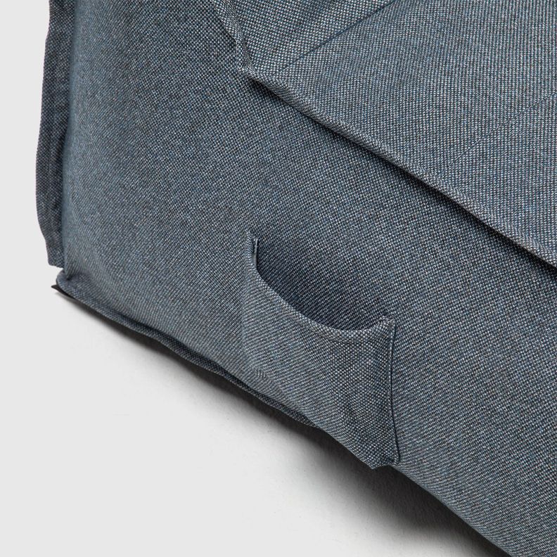 Sillón Pouf / Puff Gris Con Respaldo Relan-4