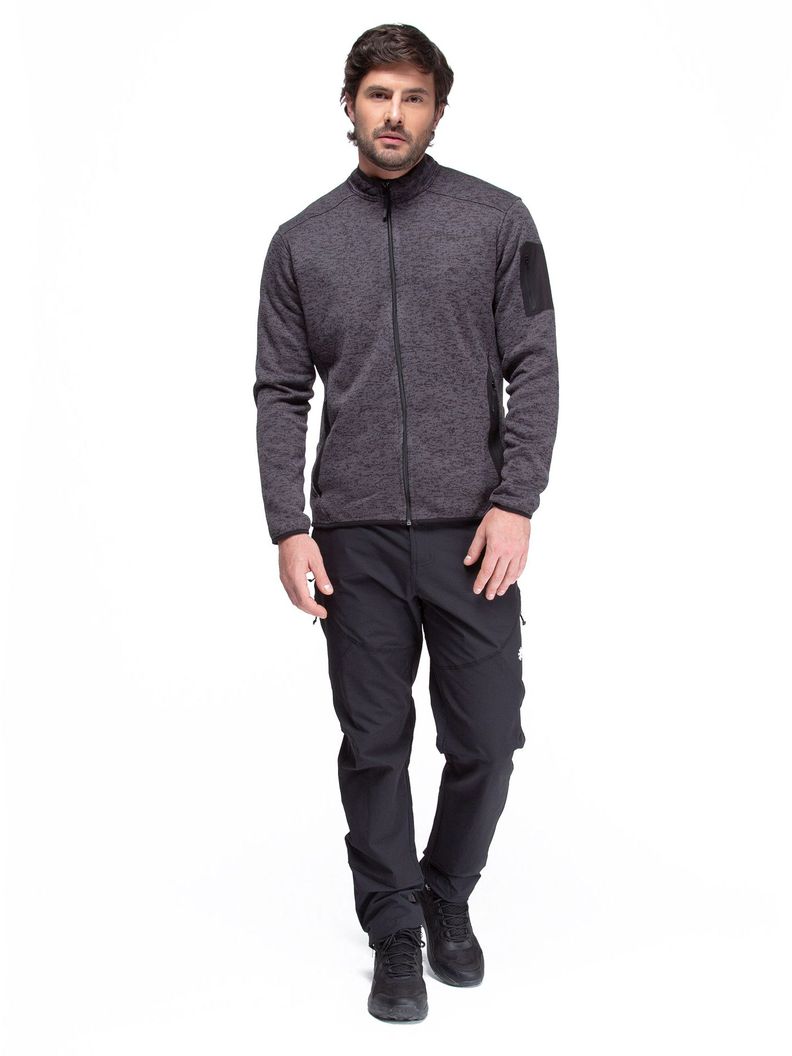 Chaqueta Polar Blend Hombre Kano Notro Negro con Bolsillos-2