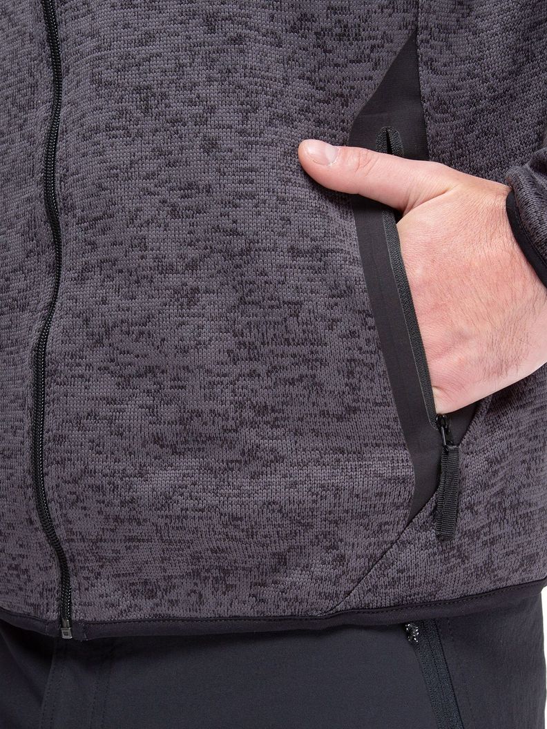 Chaqueta Polar Blend Hombre Kano Notro Negro con Bolsillos-4