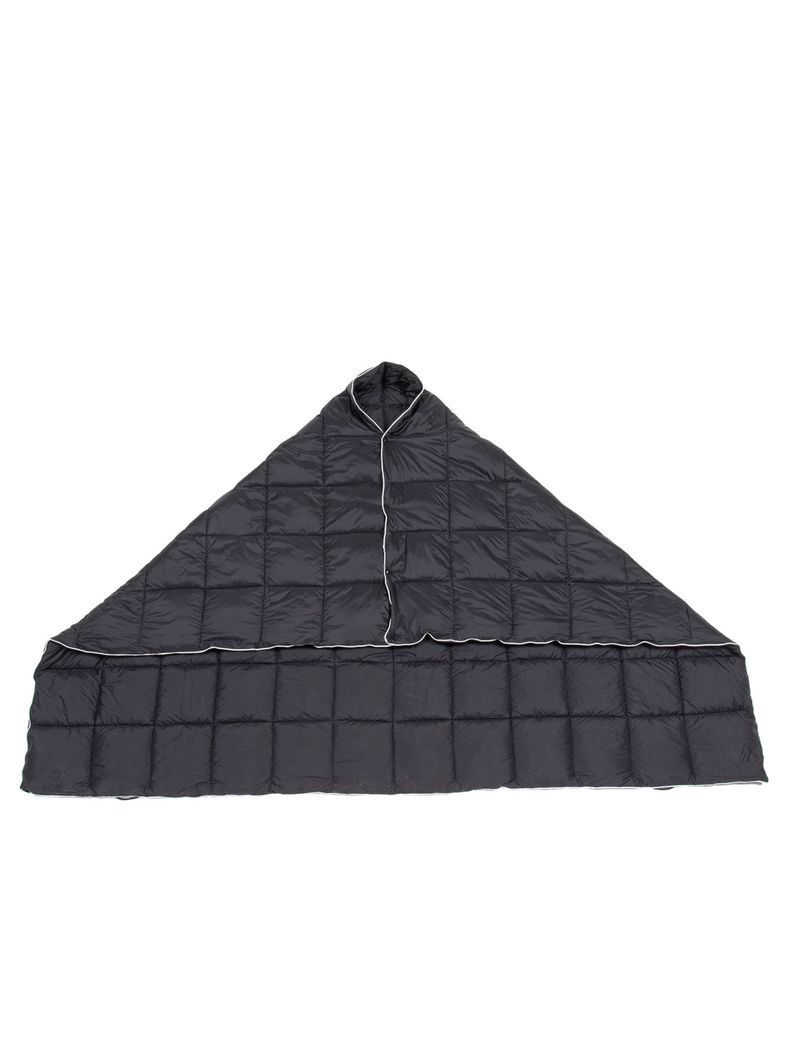 Manta Térmica Camping Kano con Botones Tipo Poncho Negro-8