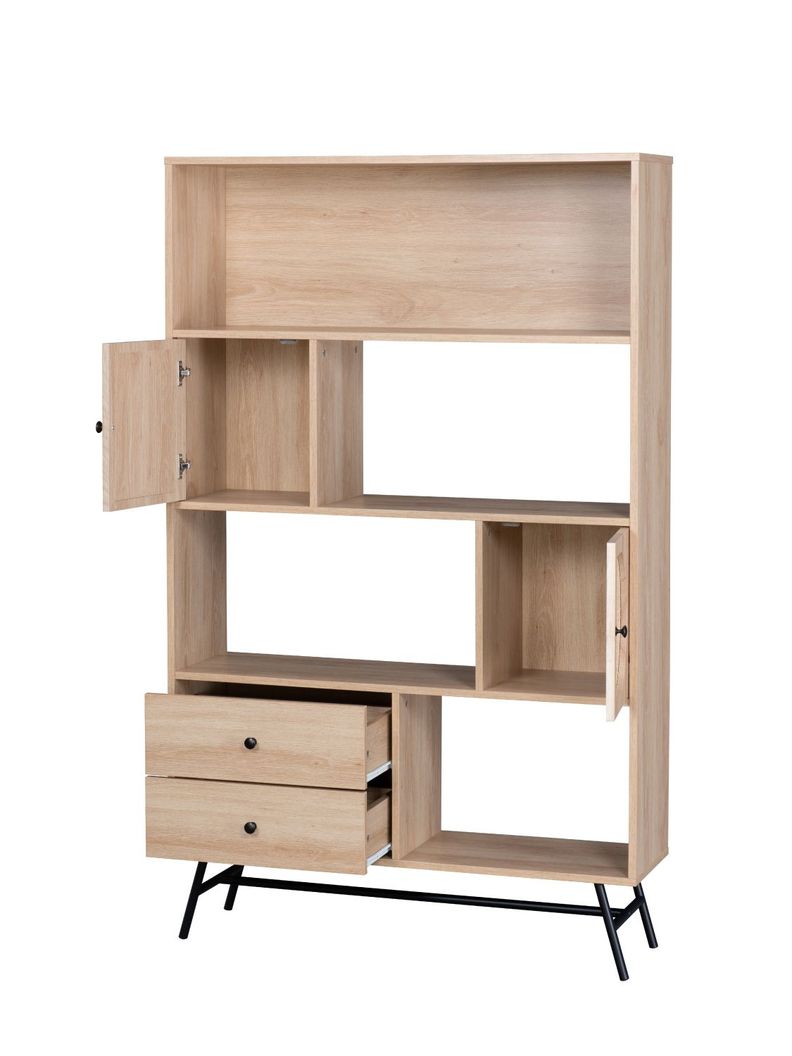 Estante Librero De Ratán Top Living Jaipur con Cajones-6