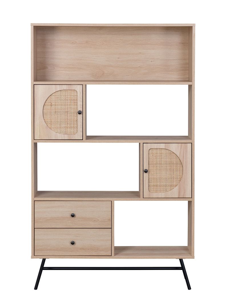 Estante Librero De Ratán Top Living Jaipur con Cajones-7
