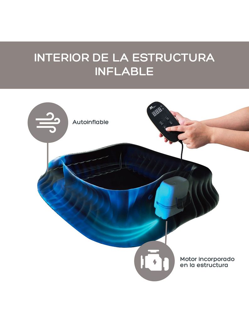 Hot Tub Inflable MSpa Camaro Premium SPA Para 6 Personas-3