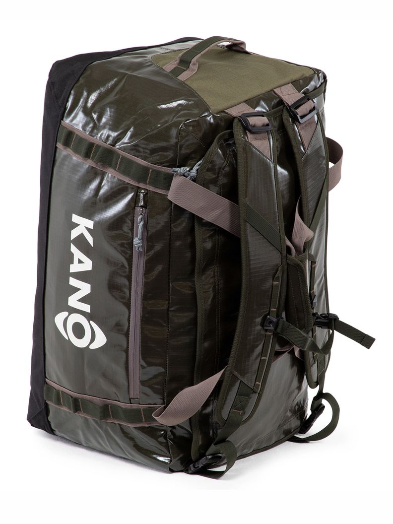 Bolso Mochila Impermeable Verde Kano Outdoor 60L Plegable-5
