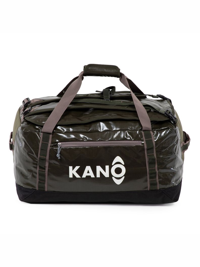 Bolso Mochila Impermeable Verde Kano Outdoor 60L Plegable-9