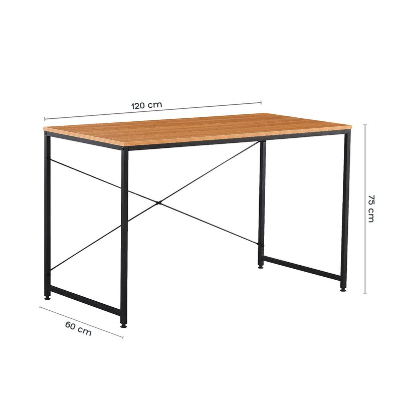 Escritorio Estilo Industrial Relan Desk 3 Negro y Madera-2