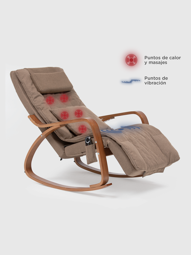 Silla Masajeadora Mecedora de Madera D-1550C Relan-1