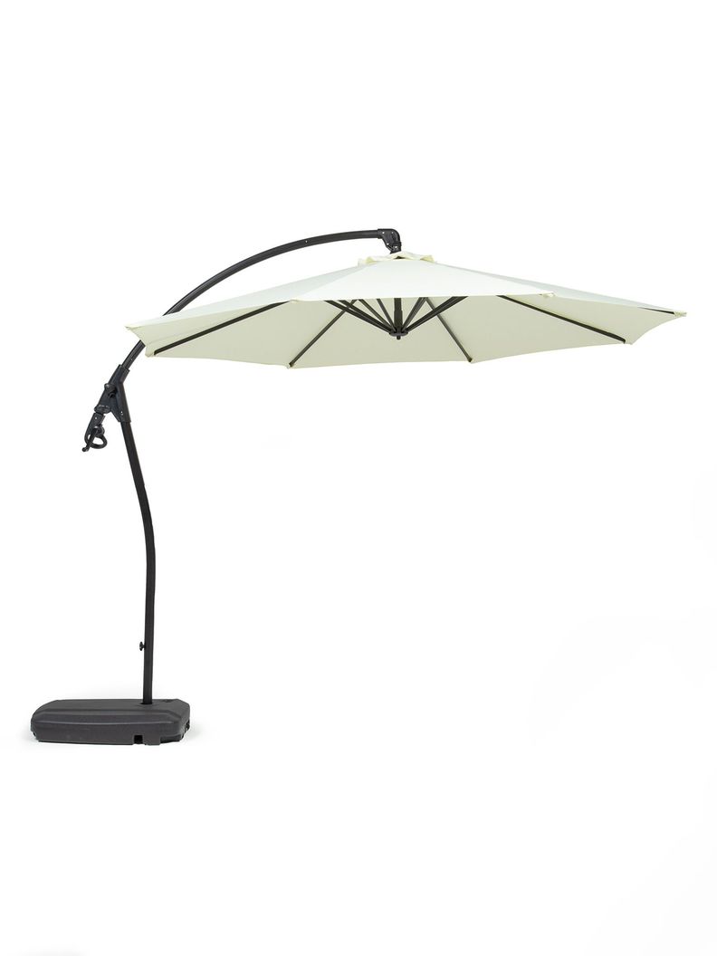 Quitasol Lateral Con Base Relan Sombrilla Manivela 300Cm-0