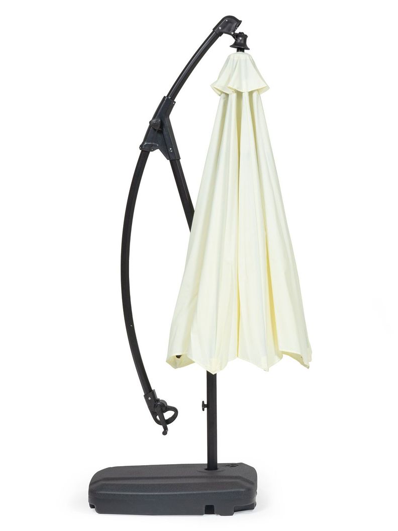 Quitasol Lateral Con Base Relan Sombrilla Manivela 300Cm-4
