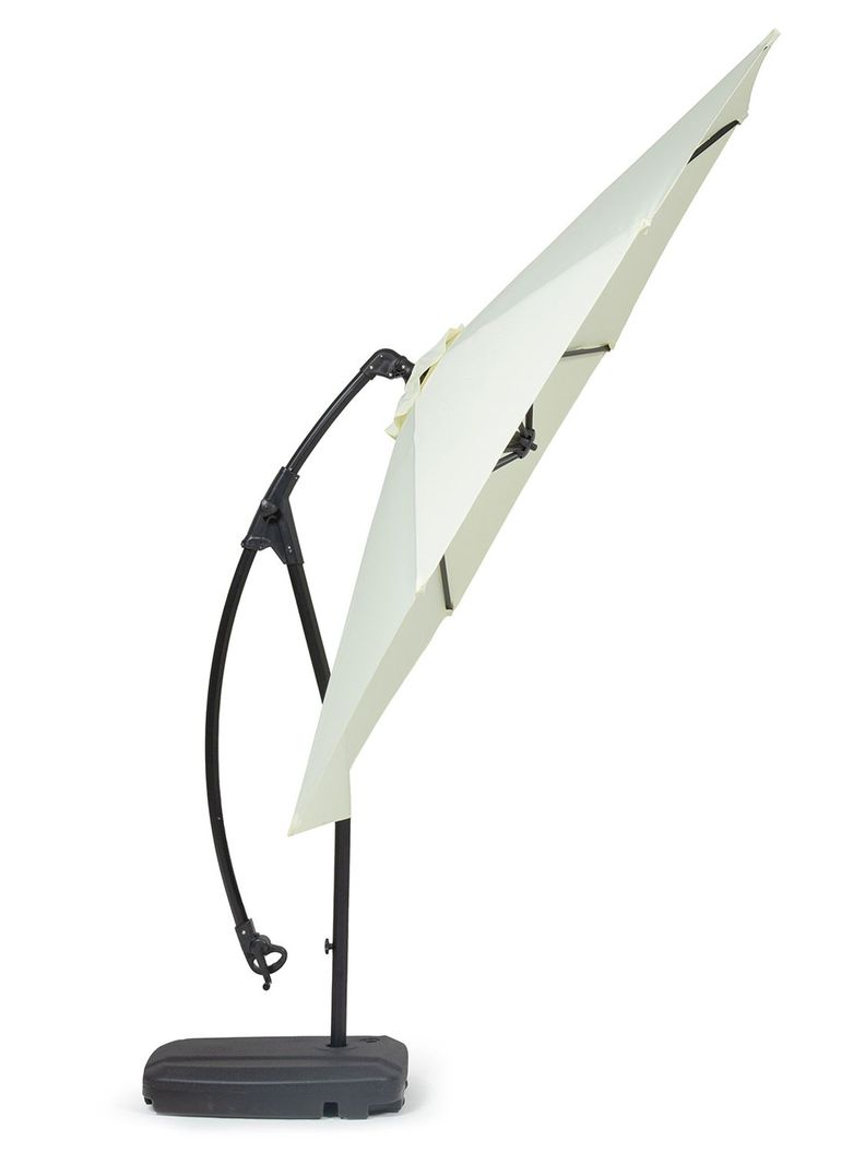 Quitasol Lateral Con Base Relan Sombrilla Manivela 300Cm-5