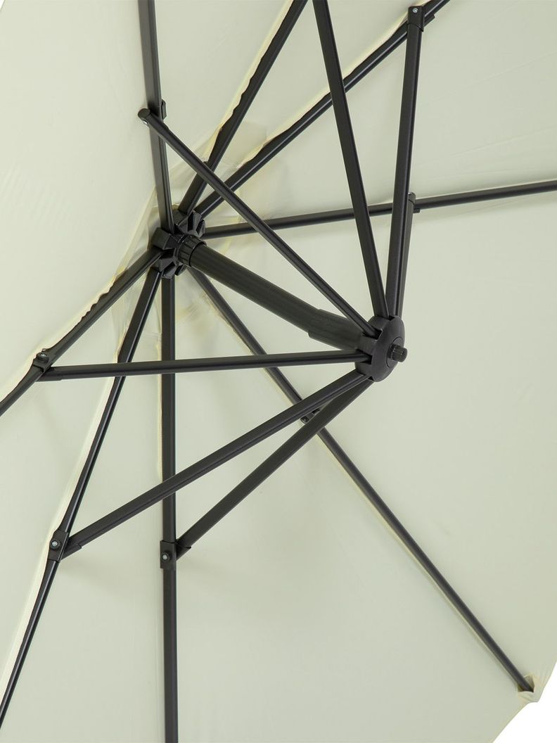 Quitasol Lateral Con Base Relan Sombrilla Manivela 300Cm-7
