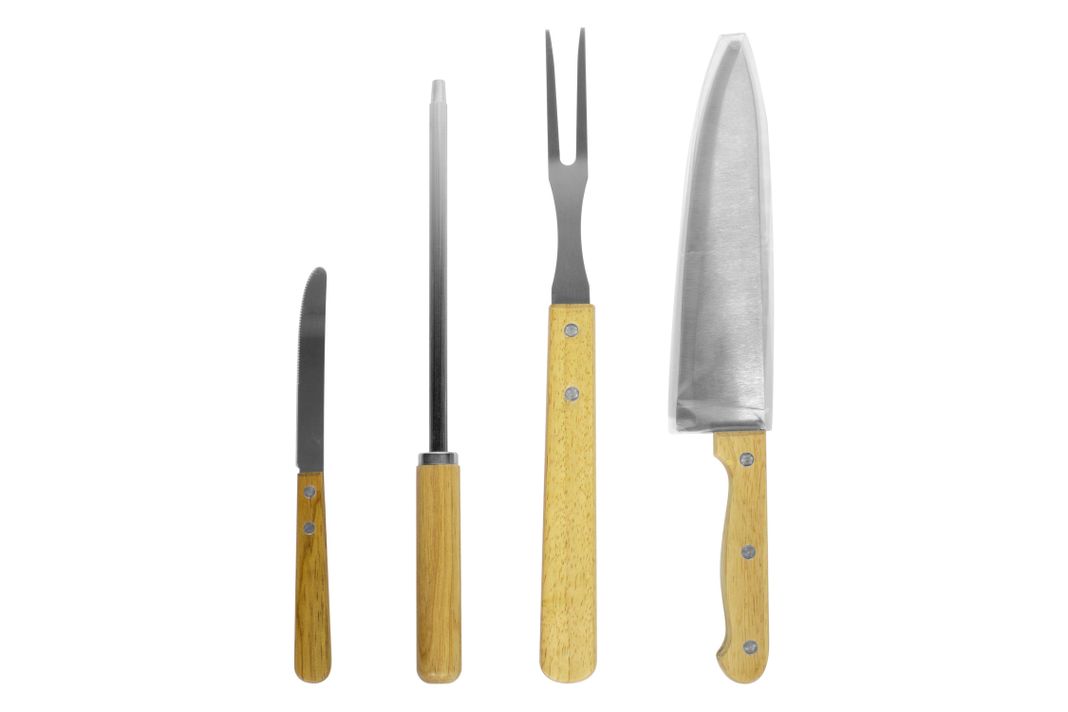 Set de asado con tabla de madera -2