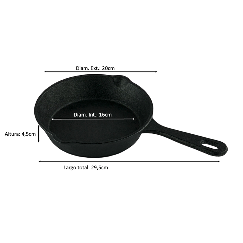 SARTÉN FIERRO FUNDIDO DIÁMETRO 20cm-1