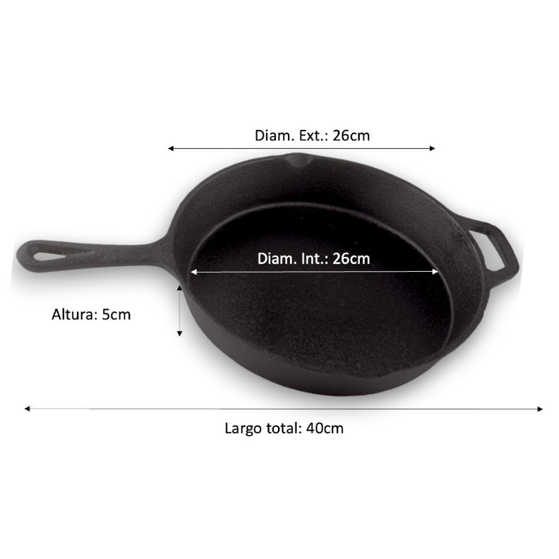 SARTÉN FIERRO FUNDIDO DIÁMETRO 26cm-1