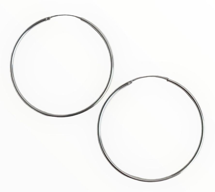 Aros plata 925 tipo argolla liviano-0