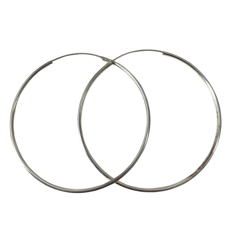 Aros plata 925 tipo argolla liviano-1