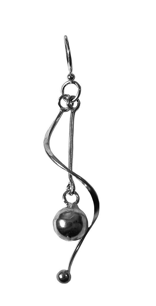 Aros plata 925 curvos colgantes-1