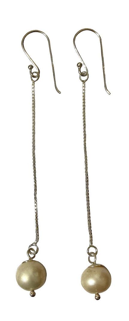 Aros largos de plata de 925-0