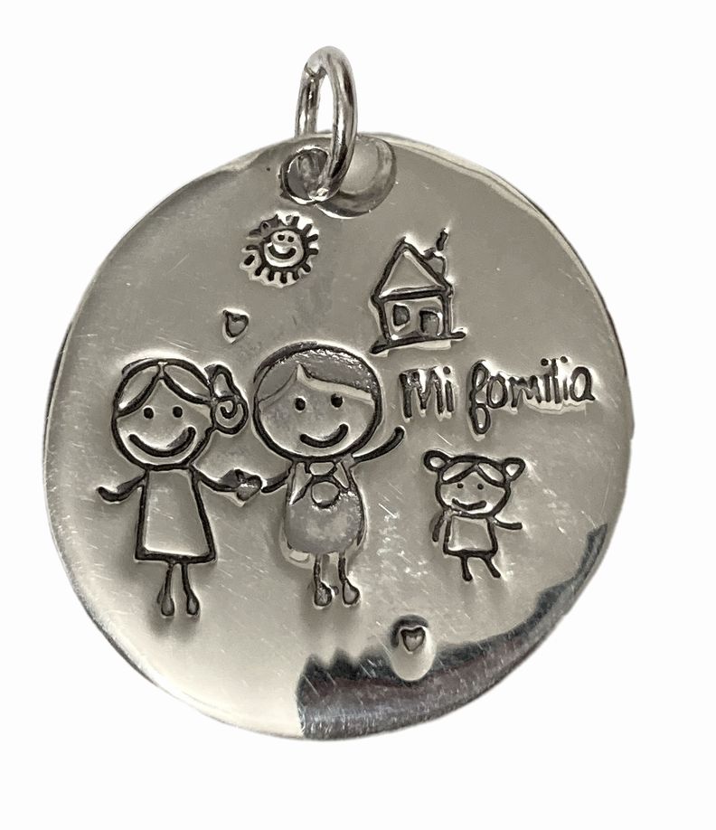 Colgante de plata 925: familia niña-0