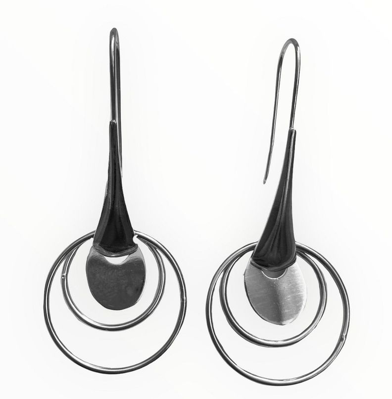 Aros plata 925 colgantes largos-2