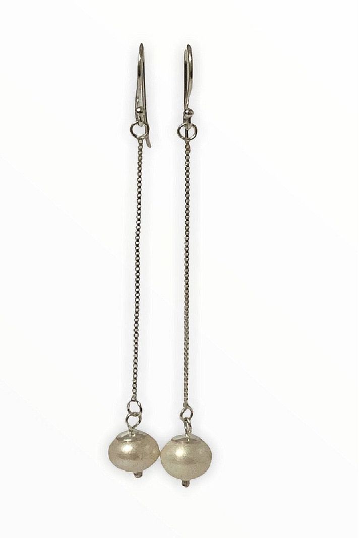 Aros plata 925 linea perla-0