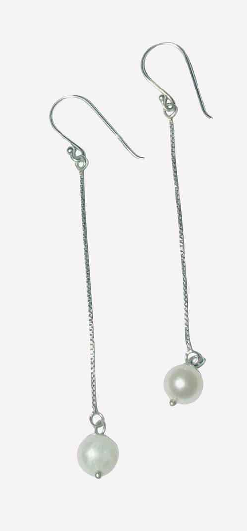 Aros plata 925 linea perla-2