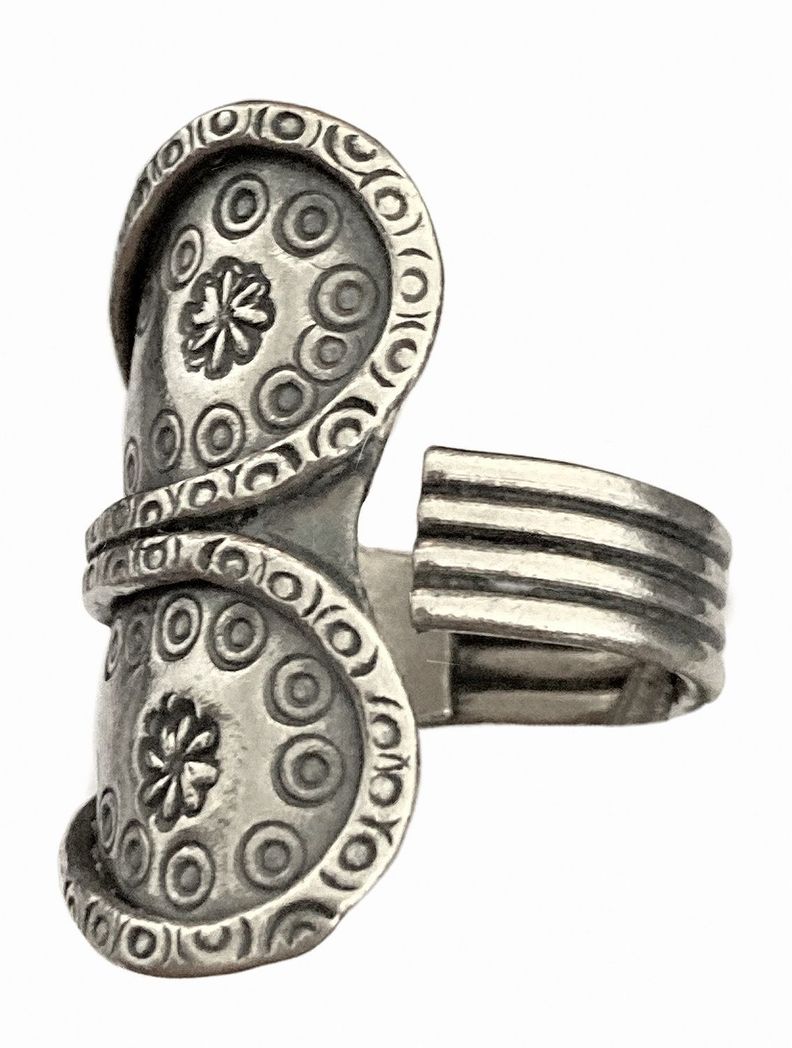 Anillo de plata envejecida tailandesa de 925-1