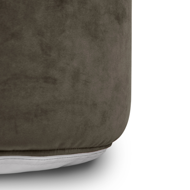 Pouf Point Velvet Taupe-1