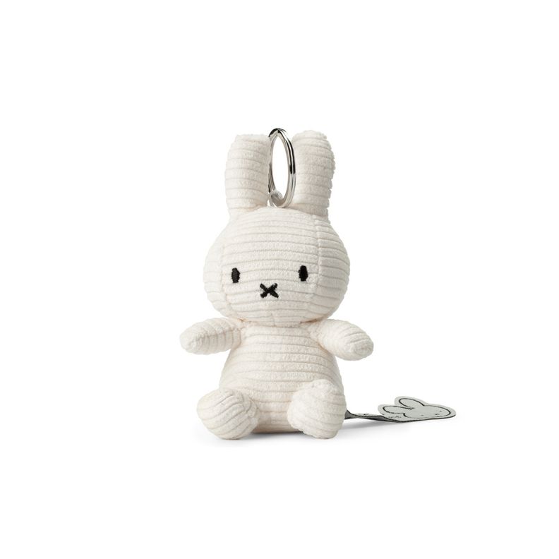 Peluche y llavero Miffy Keychain ECO Corduroy 10 cm 4" Blanco