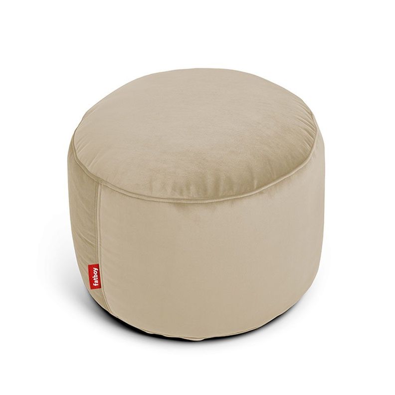 Pouf Point Velvet Camel-0