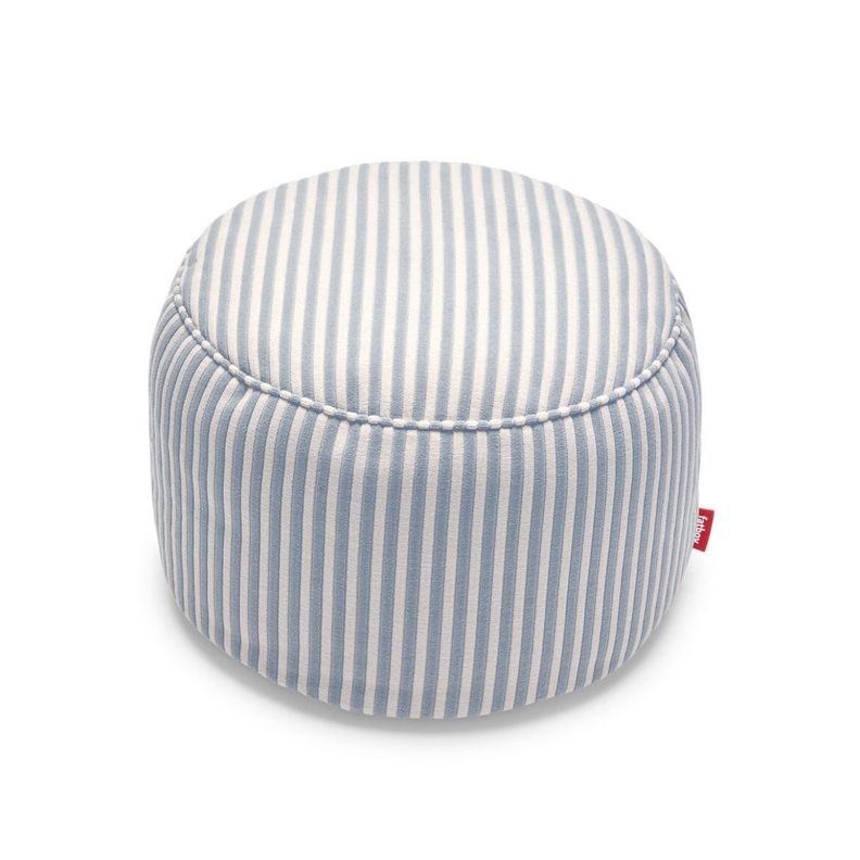 Pouf Point Terry celeste-0