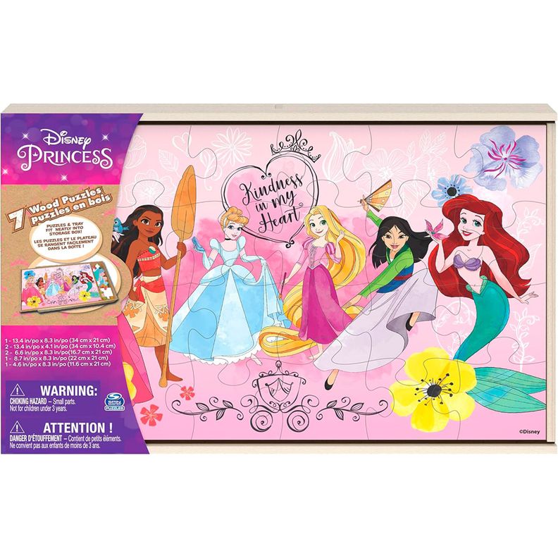 Set 7 Puzzles De Madera Princesas Disney Disney | Paris.cl