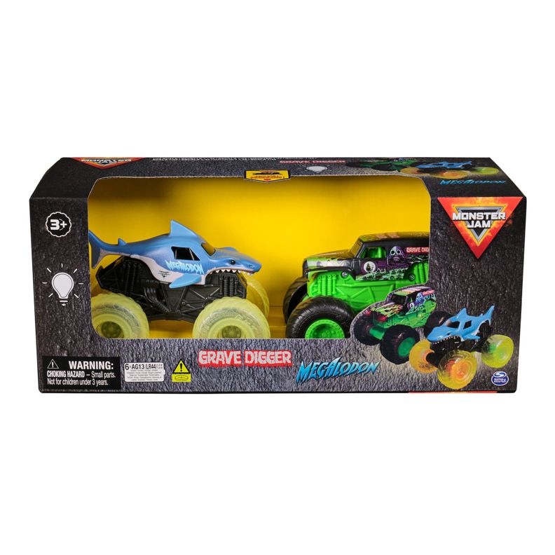 Pack 2 Vehiculos 1:43 Con Luz Monster Jam Verde