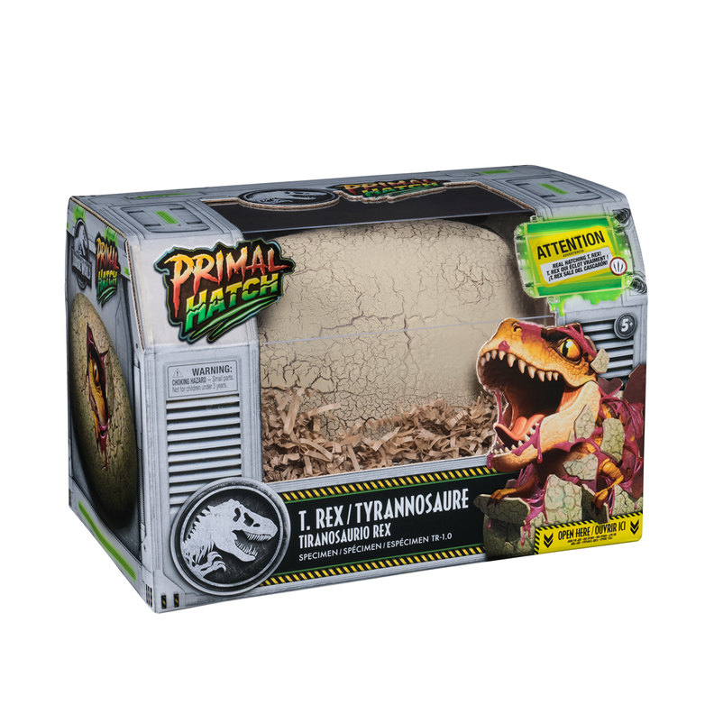 Figura De Dinosaurio T-Rex Eclosion Interactivo Jurassic Gris